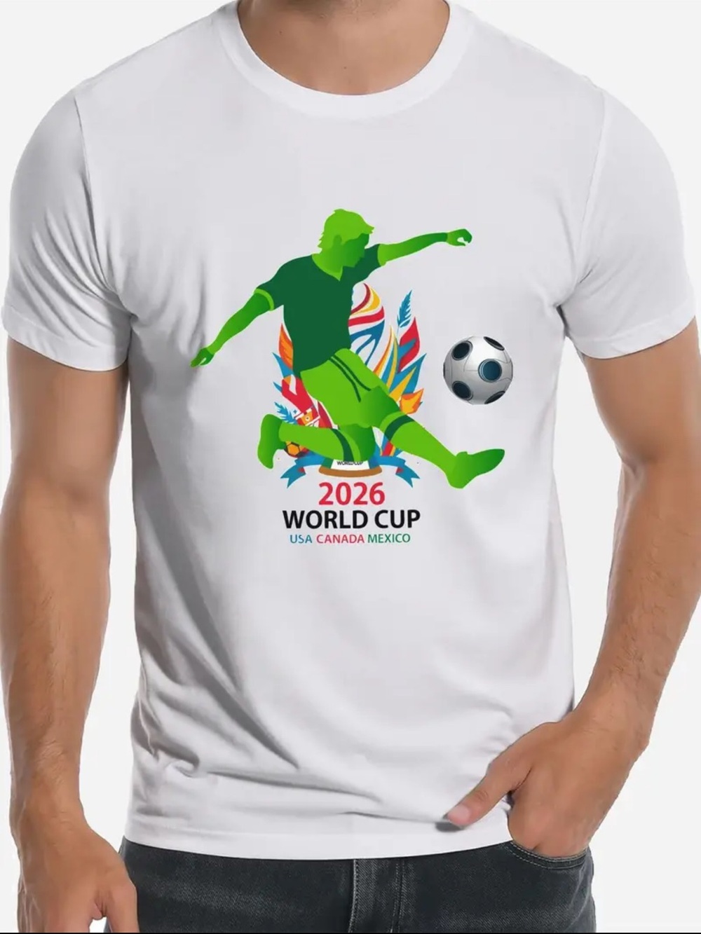 2026 World Cup Graphic Soccer Tee - Green Player